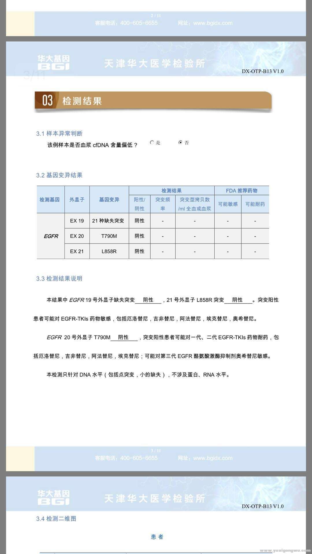 8月份外周血的基因报告